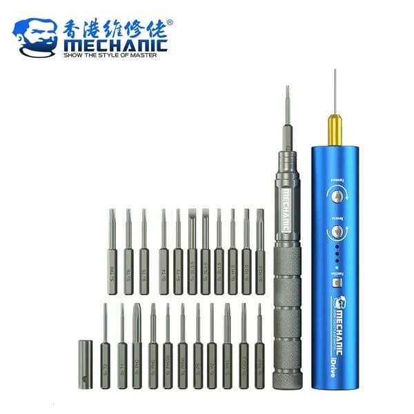 Screwdrivers MECHANIC iDrive 22Pcs Multifunction Electric Screwdriver OCA Glue Remover Precision Kit Tool for Disassemble Mobile Phone 231215