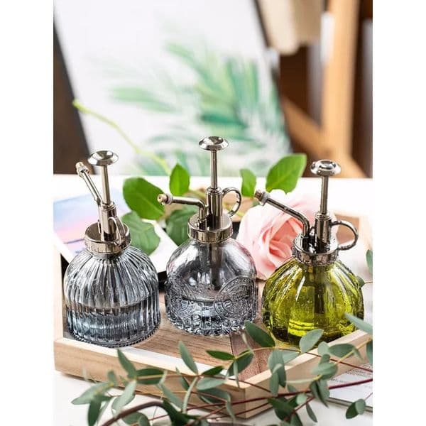 Sprayers Embossed Glass Air Pressure Gardening Special Retro Small Can Disinfection Watering Bottle Household Spray 231215