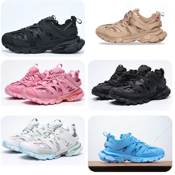 designer platform casual out of office sneaker Skate Sneakers triple black white Pink blue orange women shoes leather mens men sneakers