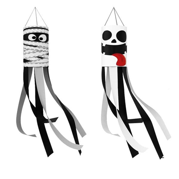 Garden Decorations 39" Halloween Windsock Wind Sock Supply Flag Cloth Hanging Face Spooky for Outdoor Party Lawns 231216