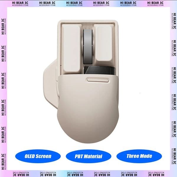 Mice Lofree 2 4G Wireless Mouse OLED Display Screen Three Mode Rechargeable Gaming Pc Gamer Mac Office Laptop Accessories 231216