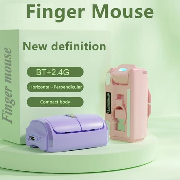 Mice Bluetooth 2 4G Wireless Finger Mouse 1000DPI Portable Ring Horizontal and Vertical Use Perfect for PC Laptop Computer 231216