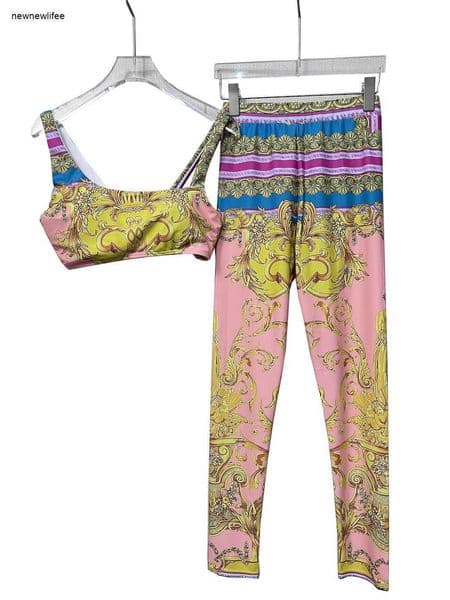Womens Yoga sets High Waist Running Suits Luxury print strong stretch fitness nylon clothing gym clothes hip-lifting Leggings well-fit Tracksuits Favourite