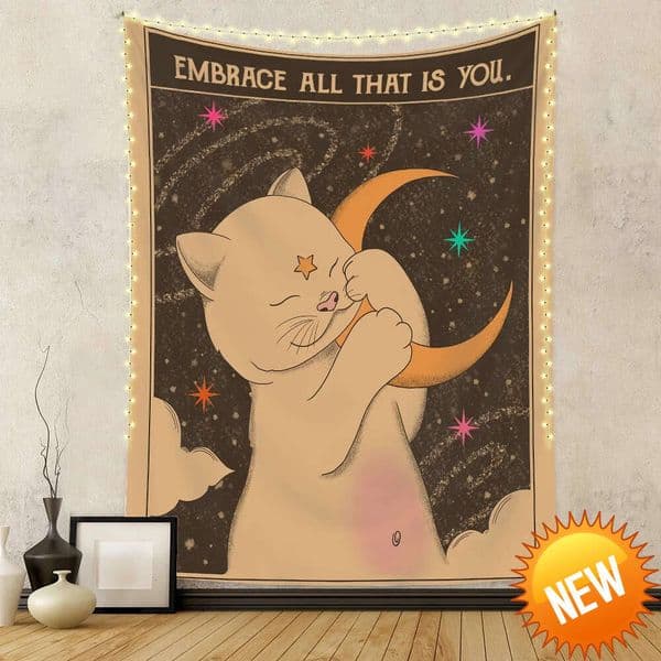 2026 Sun Moon Hanging Boho Tarot Cat Kawaii Decor Psychedelic Hippie Tapestry For Kids perfume Room Bedroom Wall Arthome Decoration cologne Free Shipping