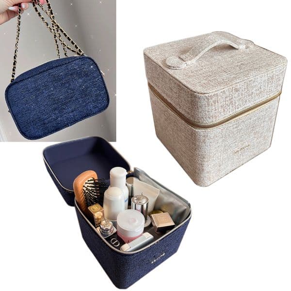 2026 Christmas Designer Women DIY Shoulder Bag Pattern C Cosmetic Brush Bucket Beauty Lipstick Organizer Phone Storage Case With Gift Box Free Shipping