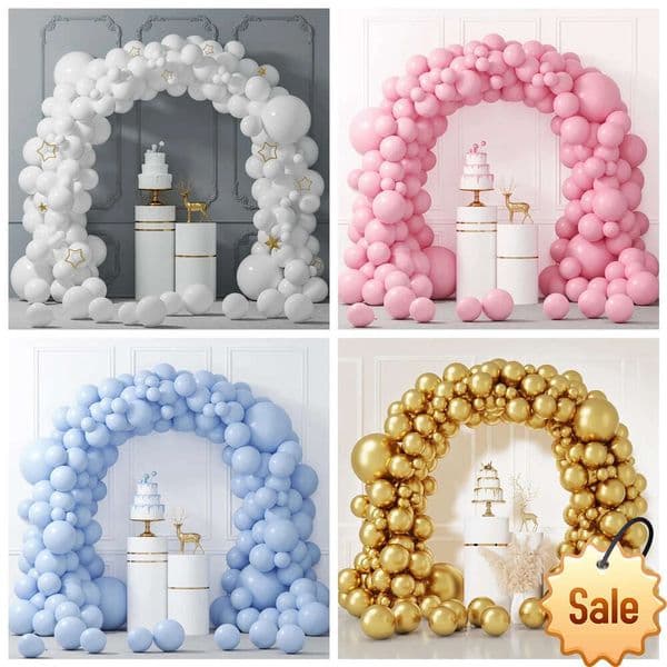 Luxury Designer Decor White Balloon Garland Arch Kit Happy Birthday Decoration Girl Boy Wedding Gender Reveal Baptism Baby Shower Decor Part