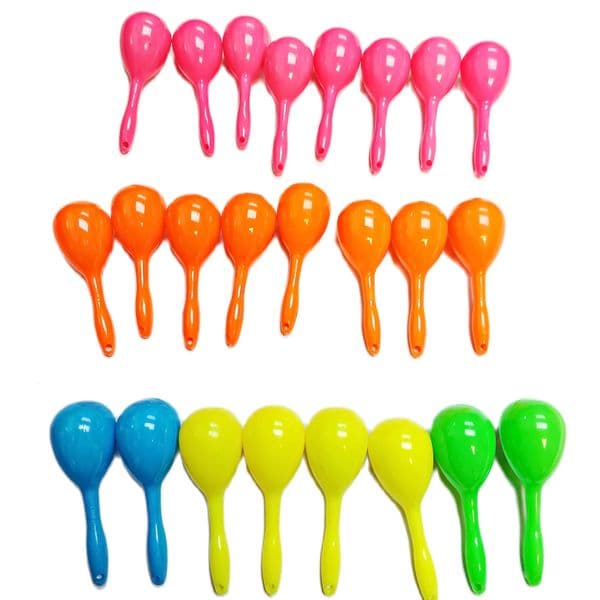 Mini Maracas Toys 24 PCS Noisemakers Party Favors Kids Pinata Classroom Prizes Bag Fillers 2.75 Inches Musical Movement 231220