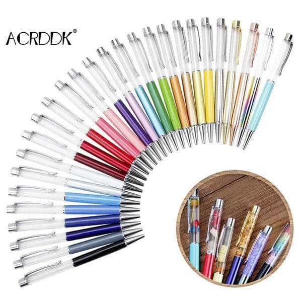 27 PACK Colorful Empty Tube Floating DIY Pens Ballpoint Student Gift Office Supplies Writing Tools 231220
