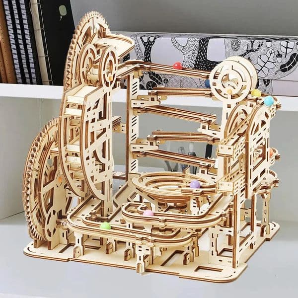 2026 New 3D S 3D Wooden Marble Runs Mechanical Self Assembly Toy STEAM Educational Toys Model Building Kits For Kids Adult Gift 231219 Desig