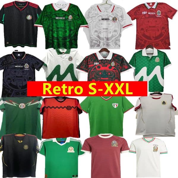 Retro classic Mexico soccer jerseys home away football shirt 10 11 12 2006 world cup 2010 2011 2012 06 1999 99 201 BORGETTI HERNANDEZ CAMPOS BLANCO H.SANCHEZ
