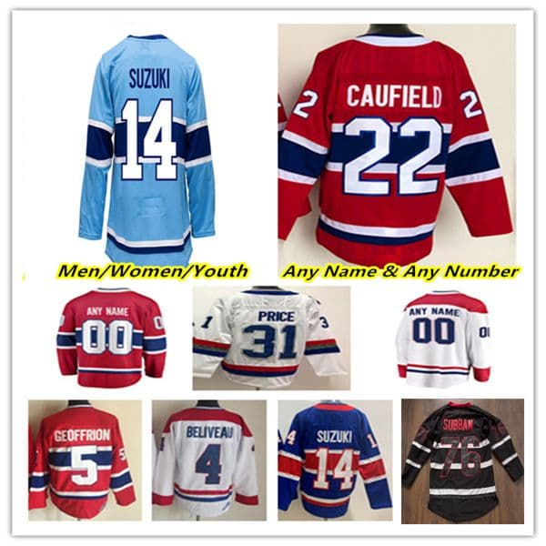 Nick Suzuki Montreal Hockey Jersey Cole Caufield Carey Price Mike Matheson Juraj Slafkovsky Sean Monahan Alex Newhook Brendan Gallagher Justin Barron Anderson KID