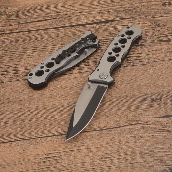 G1225 Survival Folding knives Knife 440C Titanium tactical knife Coated Drop Point Blade Aluminum Alloy Handle Outdoor Camping Hiking EDC pocket knife Pocket Fo