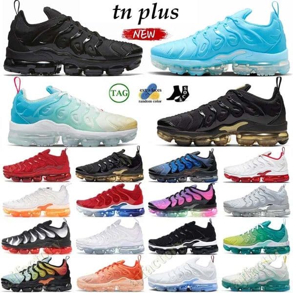 TN Plus Running Shoes Men Women Triple Black Red White Silver Gradient Hyper Pink Rattan Crimson Obsidian Fuchsia Tennis Ball Mens Sports Sneakers Trainers