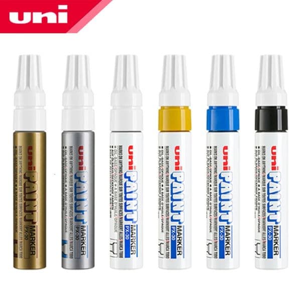 1pcs set UNI PX-30 Big Paint Pen Touch-up Pen 7-color Waterproof Industrial Non-fading Tire Marker Permanent Paint Pen 231226