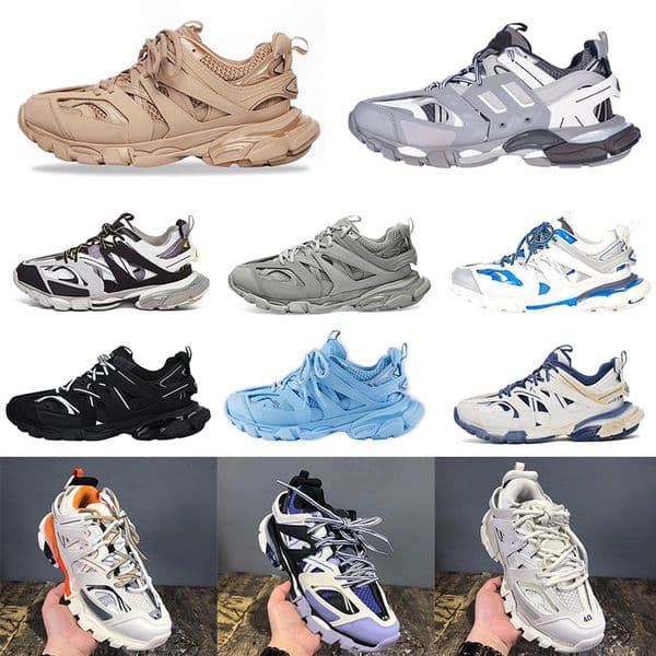 Wholesale Luxury Old Grandpa Track 3.0 Casual Shoes Tripls s Womens Mens Silver Black Grey White Royal Blue Shiragiku Brown