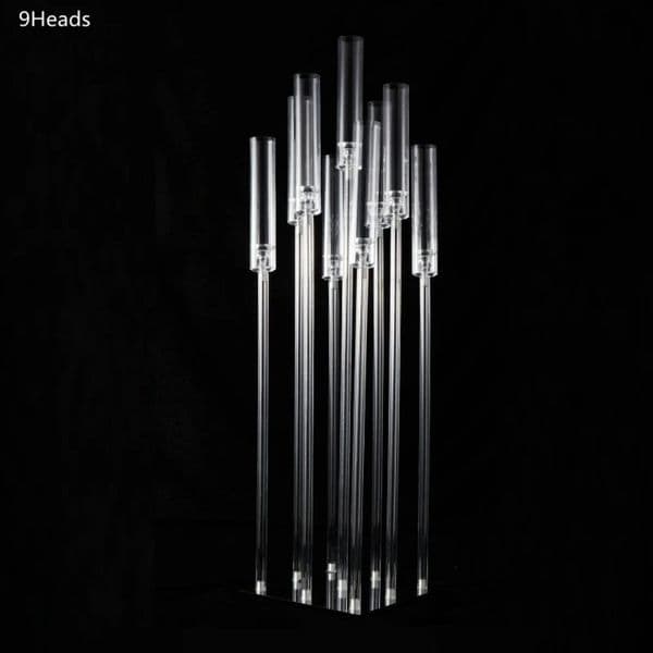 Acrylic Candelabra 9 Heads Candle Holders Wedding Candlesticks Table Centerpieces Flower Stand Holder Big Candelabrum IM1081 XJ260305