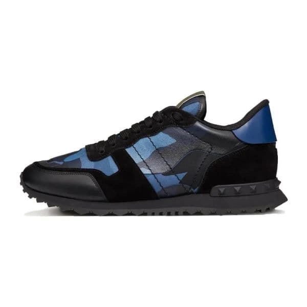 Designer Running Shoes RockRunner Men Women Sneaker In Camouflage Mesh Fabric Rubber Stud Triple Black White Mens Trainers Sports Sneakers