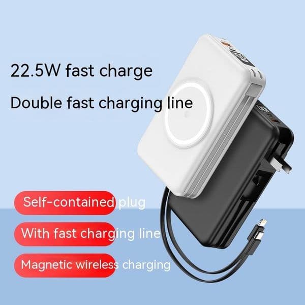 20000mAh Magnetic Power Bank 15W Wireless Charger US/EU/UK Plug 22.5W USB C Fast Charging External Battery for iPhone 14 Samsung