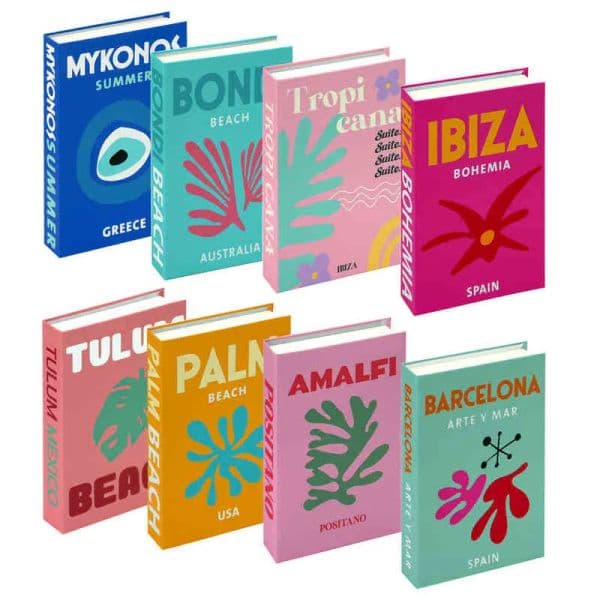 2026 Figurines 6Pcs/Set For Home Decor Gift Set Travel Series cologne Designer Fake Book Luxury Decorative Colorful Living perfume Room Decoration Prop Books D