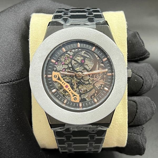 Hollow Business Automatic Mechanical Movement Men Designer Mens 41MM All Stainless Steel Sports Watch Montre De Luxe r4