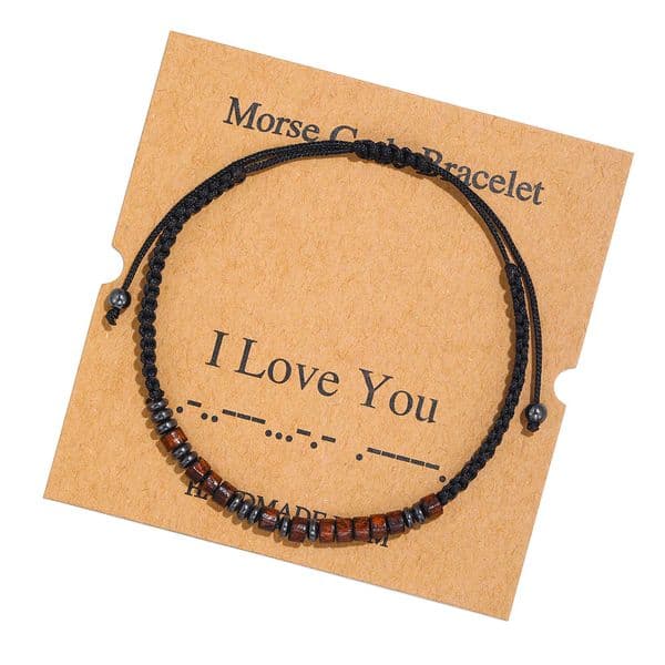 New Popular Handmade Believe Morse Code Braided Couple Bracelet