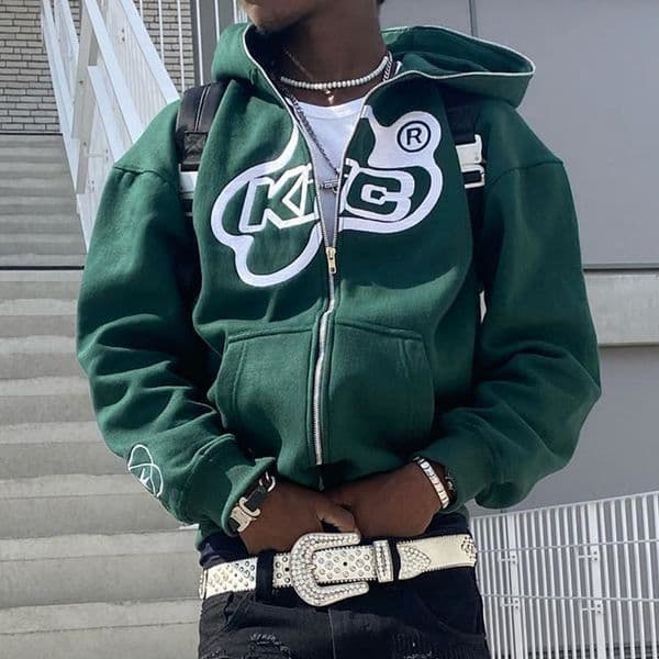 Mens Hoodies Sweatshirts Men Star Letter Printed Harajuku High Street Hooded Y2K Streetwear Hip Hop Gothic Zip Up Loose Jacket Coats 230706