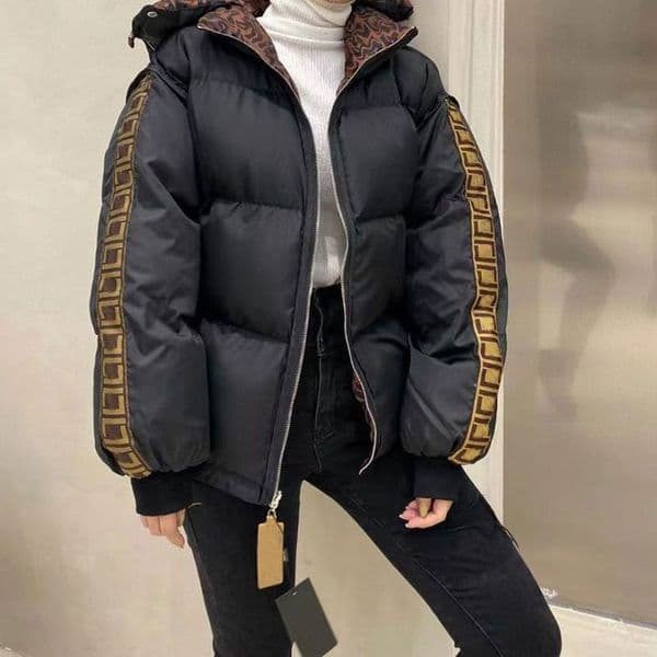 Mens Womens Fashion Down Jacket Double-faced Winter Coats Men Puffer Jackets with Full Print Letter Outdoor Jackets Coat Streetwear Warm Clothes