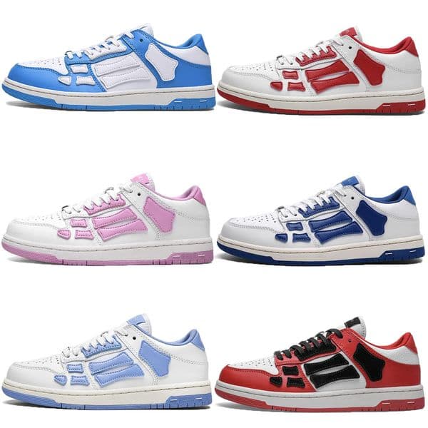 skeleton skel high top low designer dress shoes black white green grey blue brown yellow red purple mens woman trainers sports bone casual sne amirily amirirshoe DR88