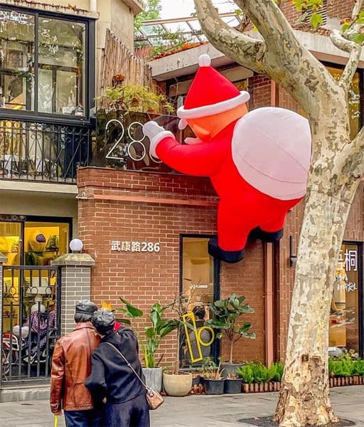 Christmas Solar Term Model Decoration Santa Claus Shop Atmosphere Decoration Shop Christmas Decoration Layout