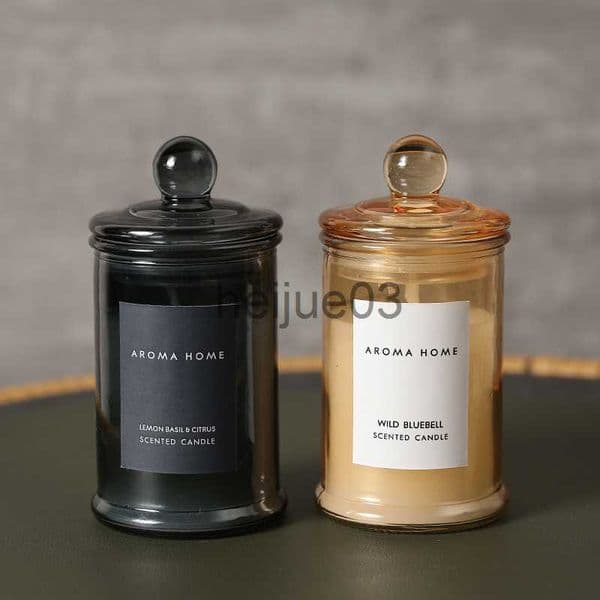 Incense Ins Style Vintage Glass Jar Scented Candle Essential Oils Soy Wax Candle Aroma Home Decoration Birthday Xmas Gift x0711Y260311 Z260520