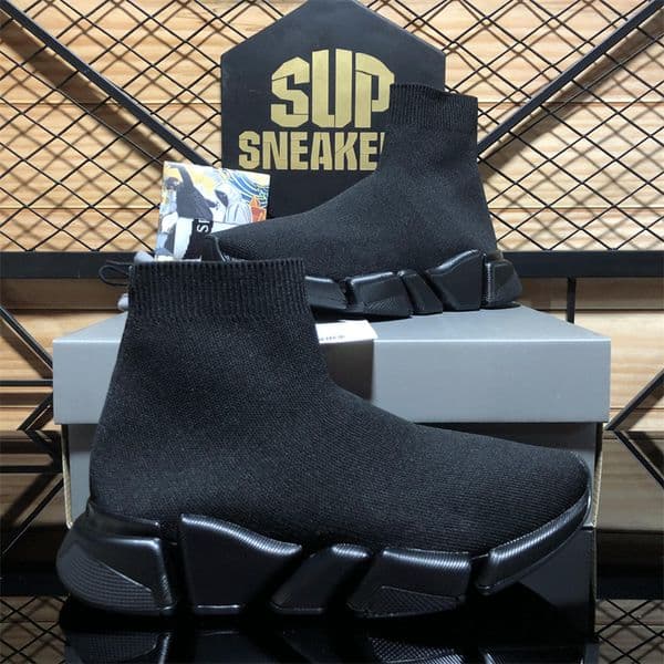 Top paris sock casual shoes men women Plate-forme designer sneaker Slip-On speed trainer black white air sole outdoor sneakers luxury Breathable platform boots shoe