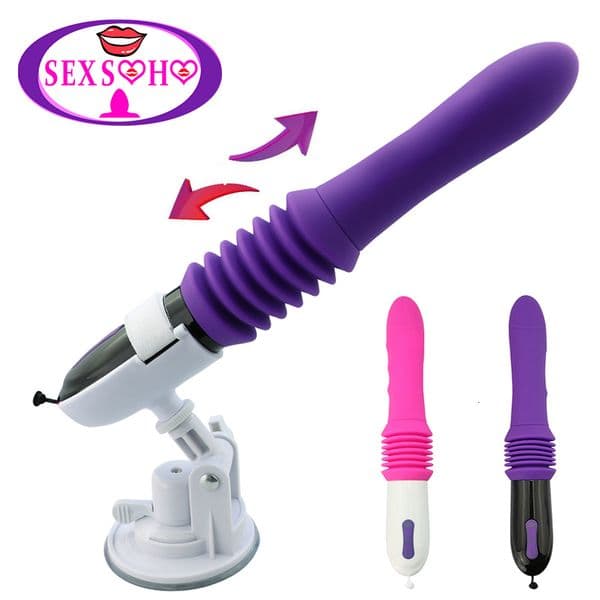 Vibrators Sex Machine Telescopic Dildo Vibrator Automatic Up Down Massager G Spot Thrusting Retractable Vaginal Toy Female Masturbation 230710