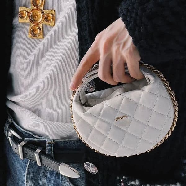 Genuine Leather Shoulder Bag Luxury Classic Mini Handbags Double Letters Chain Bags
