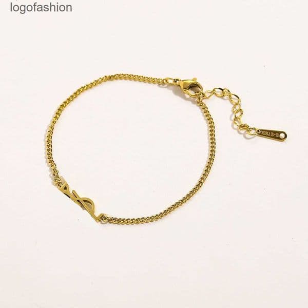 new High quality designer design Bangle stainless steel gold buckle bracelet fashion jewelry men and women bracelets no box