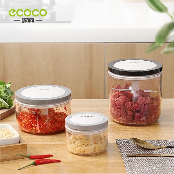 Manual Meat Grinders ECOCO 1000 550 200ml Grinder Hand power Food Chopper Mincer Mixer Blender to Chop Fruit Vegetable Nuts Shredders 230715