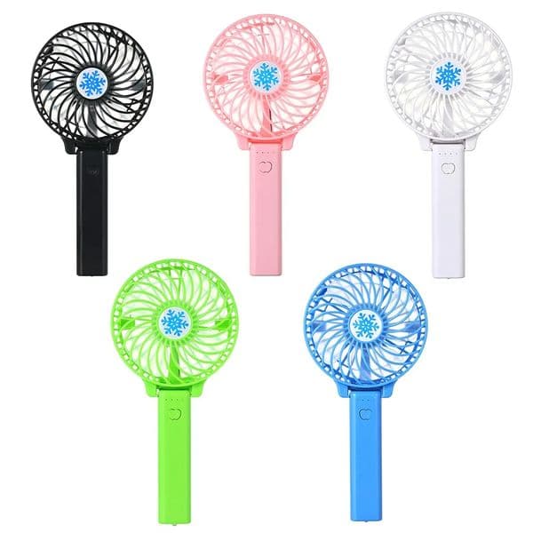 USB Mini Portable Fan Battery Rechargeable Foldable Handle Cooling Fans Cooler for Outdoor Sports Travel s