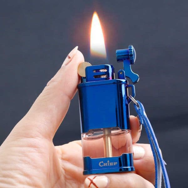 New Creative Transparent Fuel Tank Kerosene Lighter Retro Vintage Grinding Wheel Cigarette Cigar Accessories Mens Gift JMS4 L260522