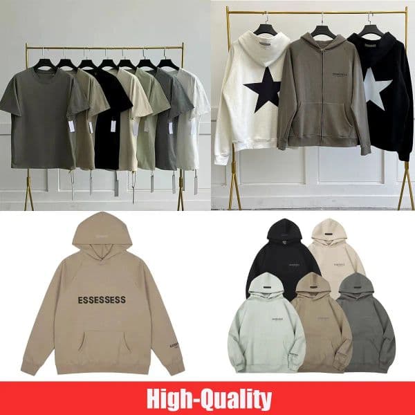 Men Hoodies Designer Hoodie Essentail Sweatshirts Hoody Women High Street Streetwear Ess Loose Hoodie Couple Tops Cotton Sweater Pullover Long Sleeves Jumper Tees thumbnail 2