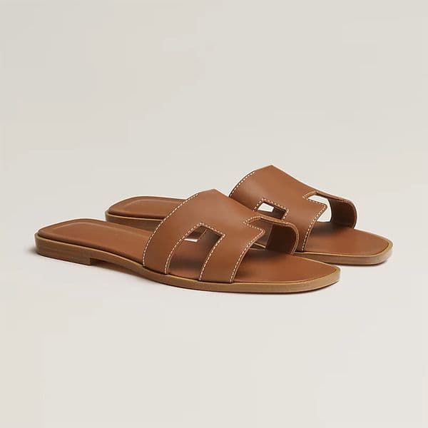 Sandals designer sandals h slippers flat bottomed women's sandals leather denim slippers summer beach sandals Sizes 35-42