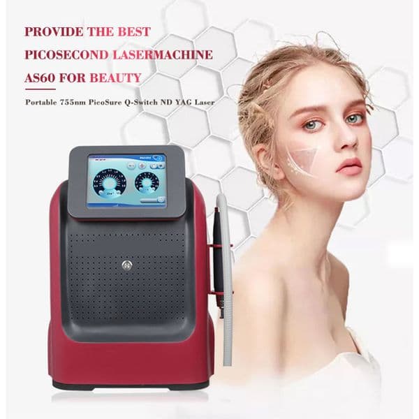 Picosecond 1064nm 755nm 532nm Nd Yag Laser Pico Laser Tattoo Removal Freckles Birthmark Pigment Removal Machine