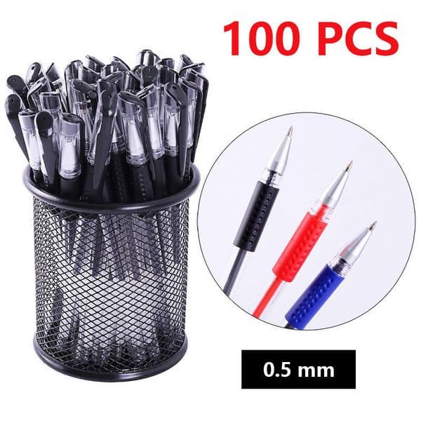 Gel Pens 100 PCS Gel Pen Set 0.5mm Blue ballpoint pen Office School writing Supplies Kawaii korean stationery 230721