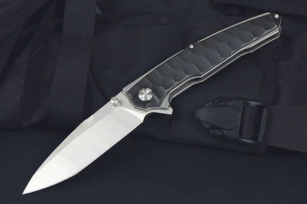 New M7635 Large Flipper knife Folding Knife D2 Satin Tanto Blade CNC G10 Handle Ball Bearing Fast Open Folder Knives Outdoor Tools