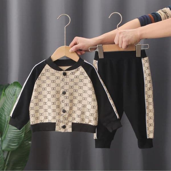 Spring Autumn Children Boys 2PCS Clothing Set Knitted Coat Casual Pants Baby Boys Clothes Kids Sports Suit 6M-5T