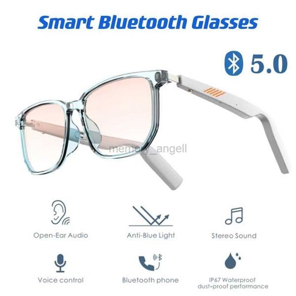Smart Glasses Smart 3D Anti-Blue Voice Control Glasses Wireless Bluetooth Sunglasses Hands-Free Calling TWS Music Video Waterproof Eyeglasses HKD230725