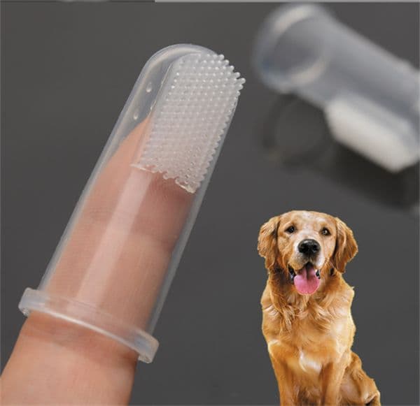 Hot! Super Soft Pet Finger Toothbrush Teddy Dog Toothbrush Bad Breath Tartar Teeth Tool Dog Cat Cleaning Supplies JL1675