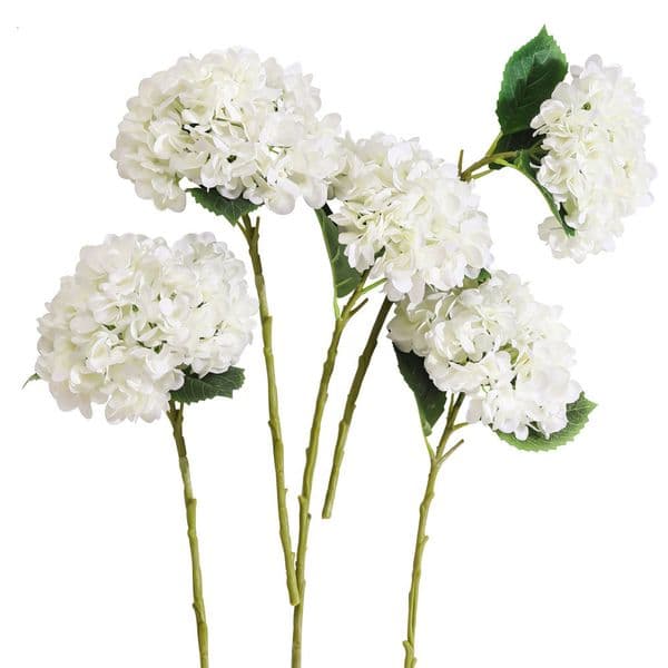 Dried Flowers PARTY JOY 5Pcs Silk Hydrangea Branch Artificial Bridal Bouquet for Wedding Office Party Garden Home Crafts DIY INS Decor 230725