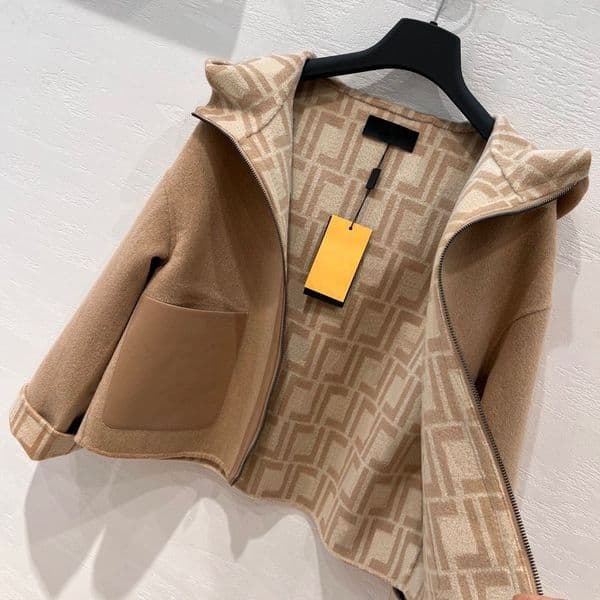 Women's woolen coat designer jacket winter hooded double-sided short coat fashion casual coat windbreaker high-quality Womens Outerwear