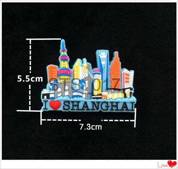 2026 PVC Cartoon Refrigerator Magnets Tourist Souvenir Shanghai Architectural Landscape Fridge Magnet Set Gift Ideas Free Shipping 03
