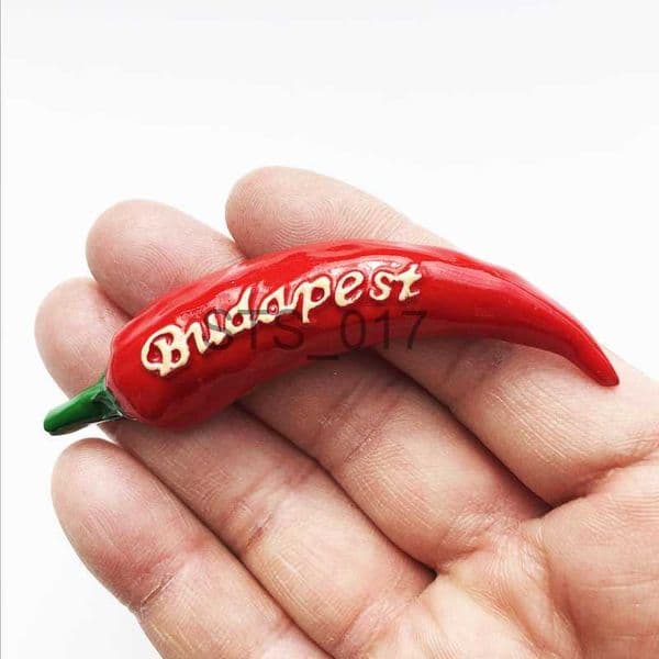 Fridge Magnets Budapest Hungary three-dimensional chili creative tourism commemorative decorative crafts gift magnet refrigerator sticker x0731