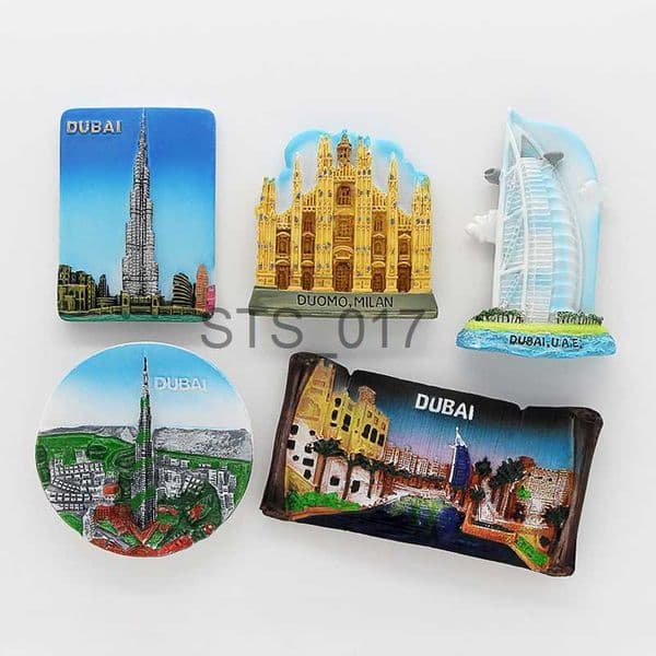 Fridge Magnets 3D fridge magnets Dubai sailing Hotel souvenir magnetic refrigerator paste home decoration Dubai architecture Collection Gifts x0731